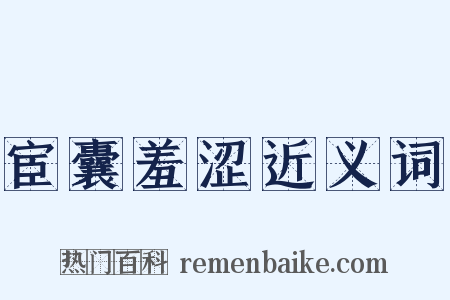 宦囊羞涩近义词是什么意思的图片